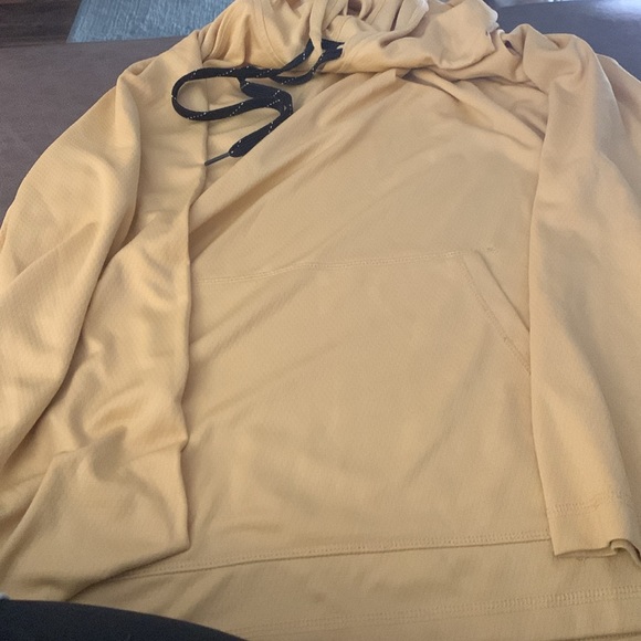 Lightweight hoodie. Yellow — 1st pic most accurate. Pocket on front. - Picture 2 of 3